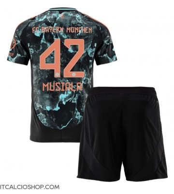 Bayern Munich Jamal Musiala #42 Seconda Maglia Bambino 2024-25 Manica Corta (+ Pantaloni corti)